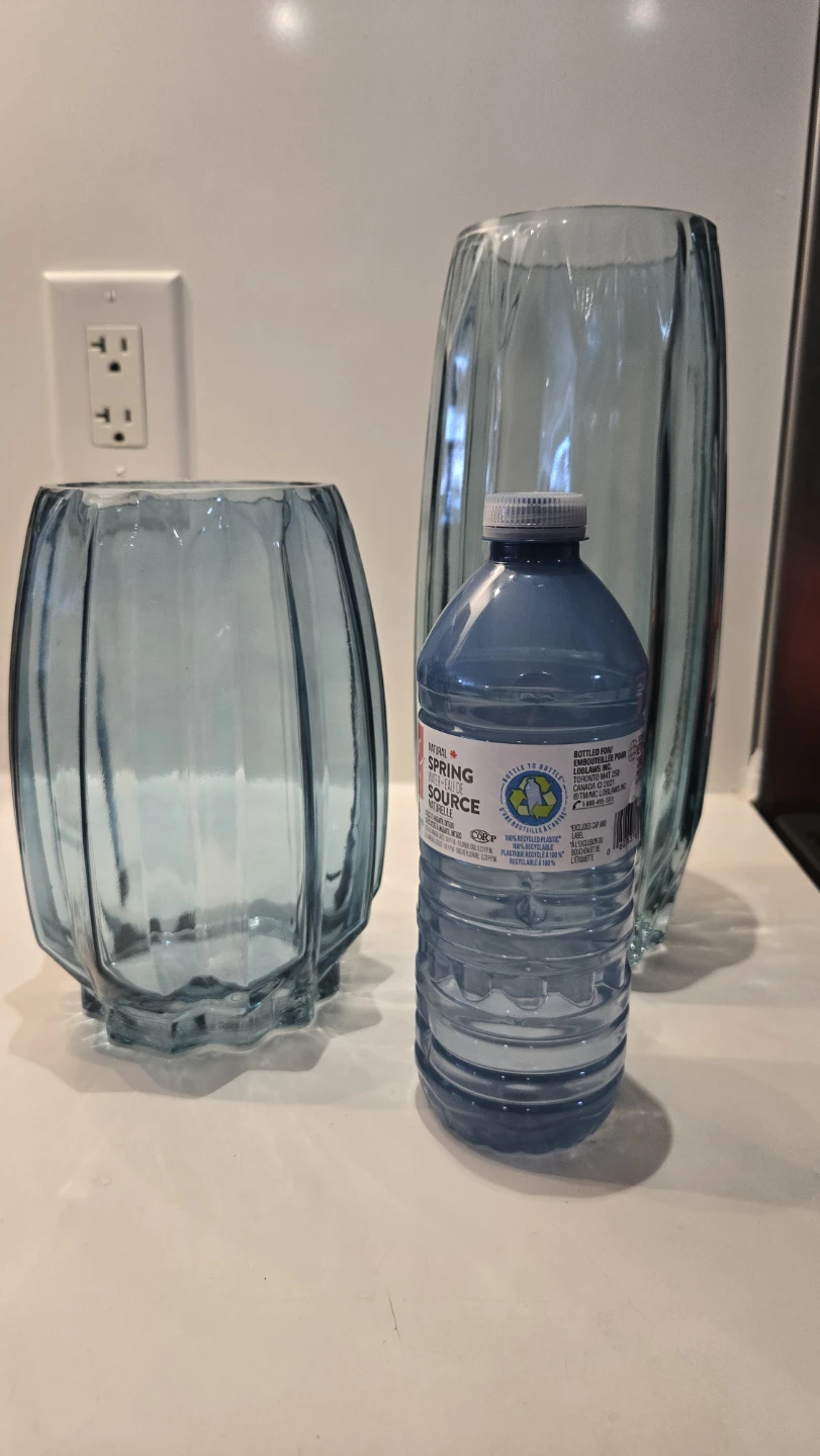 New x 2 Blue Glass Vases - photo 2