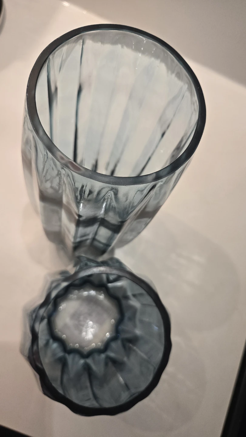 New x 2 Blue Glass Vases - photo 3