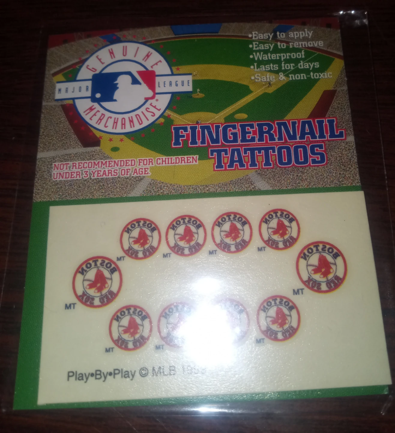 Boston Red Sox Fingernail Tattoos