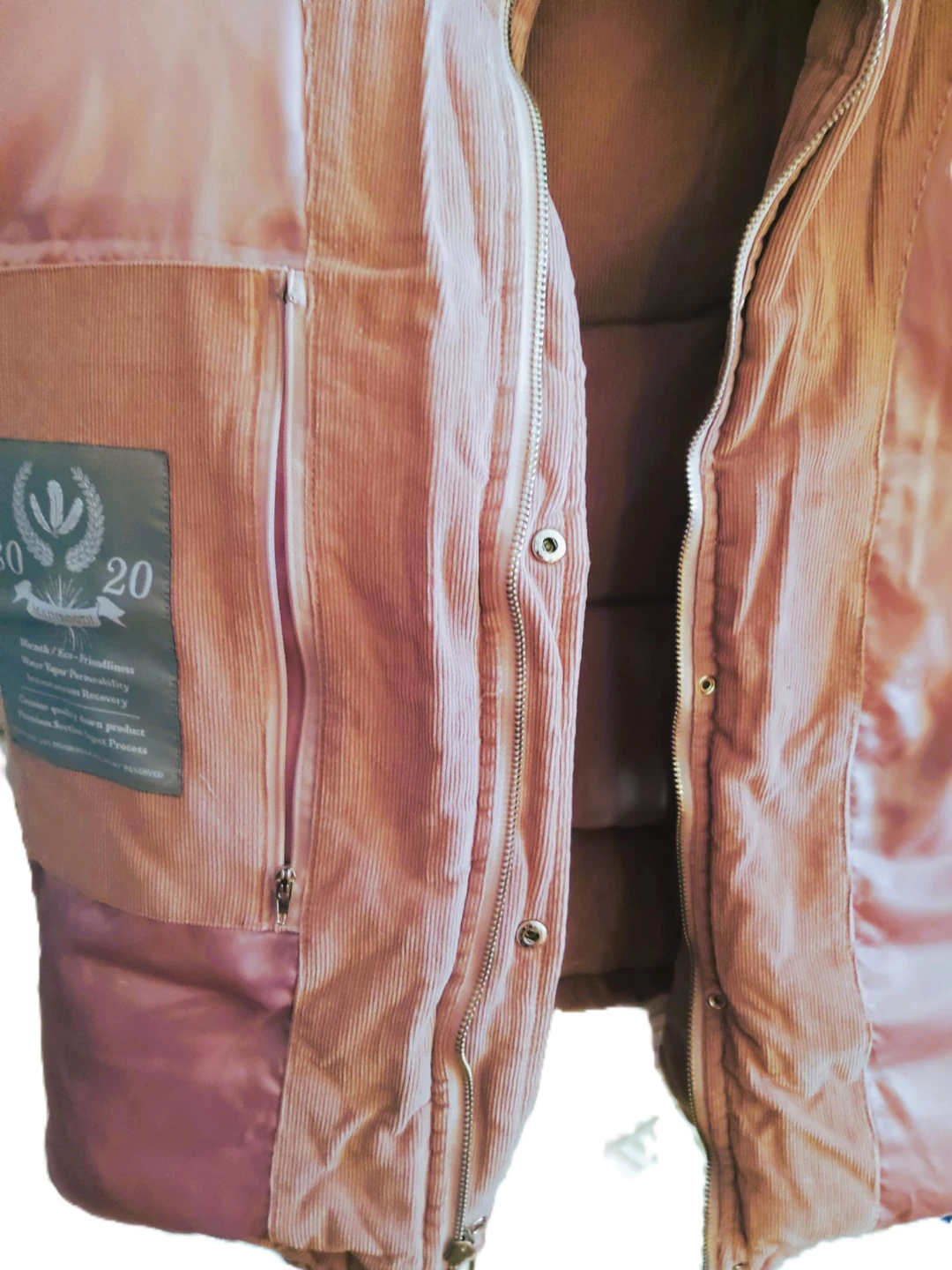 Corduroy Puffer Jacket - Size L - photo 2