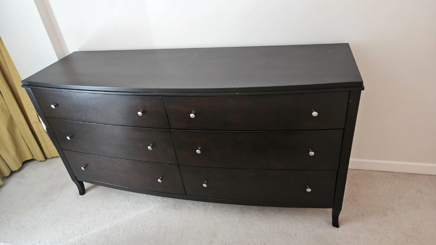 Dark Brown 6-Drawer Dresser