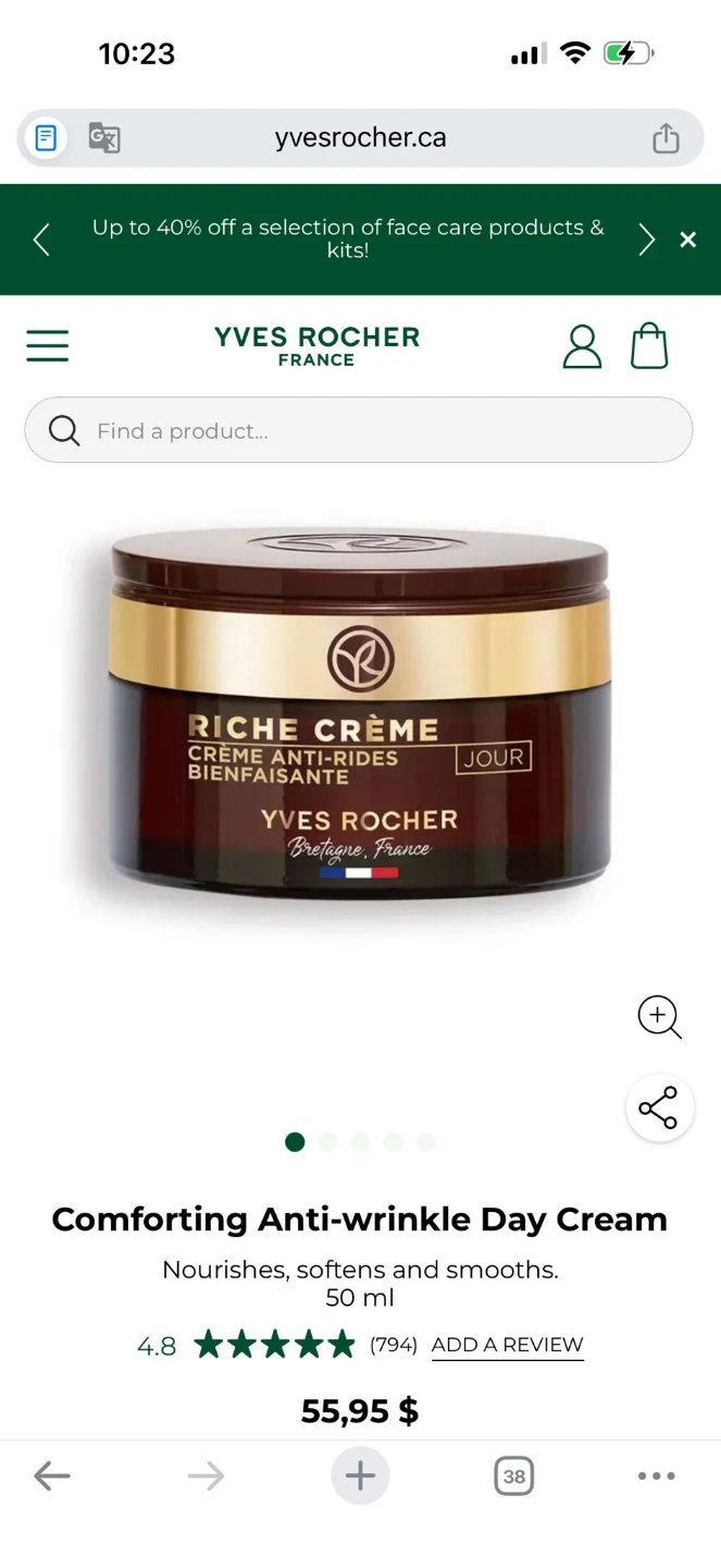 Yves Rocher Riche Crème Comforting Anti-Wrinkle Cream