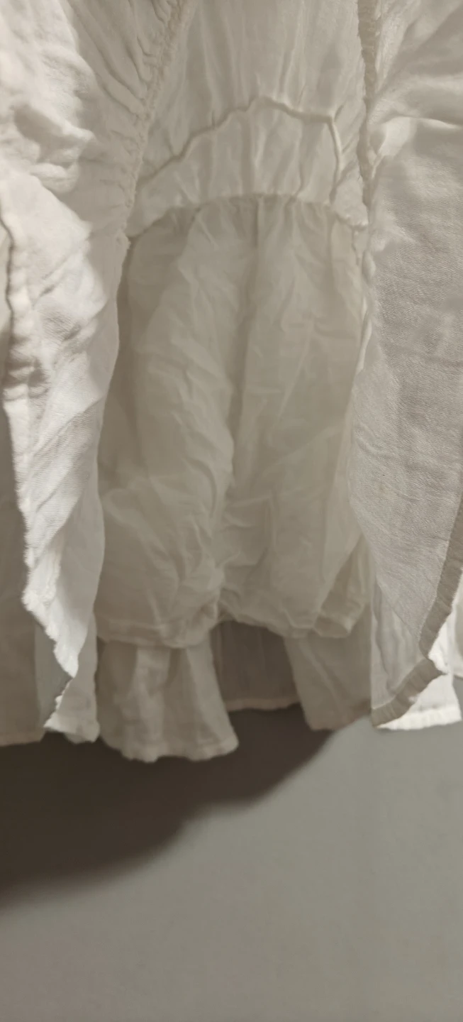 White Tiered Mini Skirt - photo 2