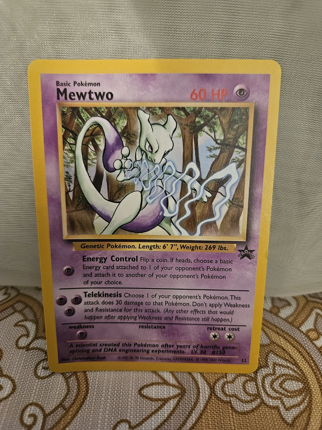 Mewtwo #12 black star promo. Wizards of the coast set.