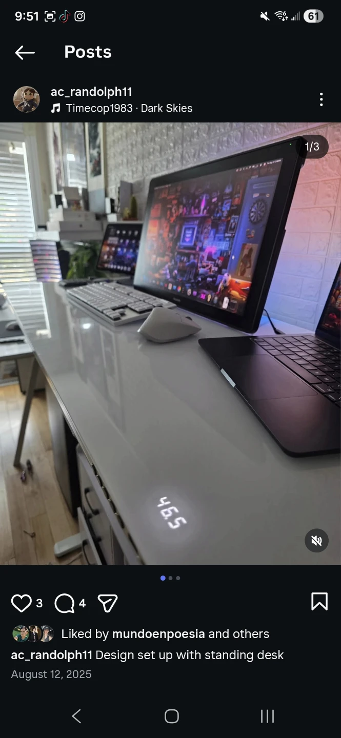 White Standing Desk with Digital Display - photo 2