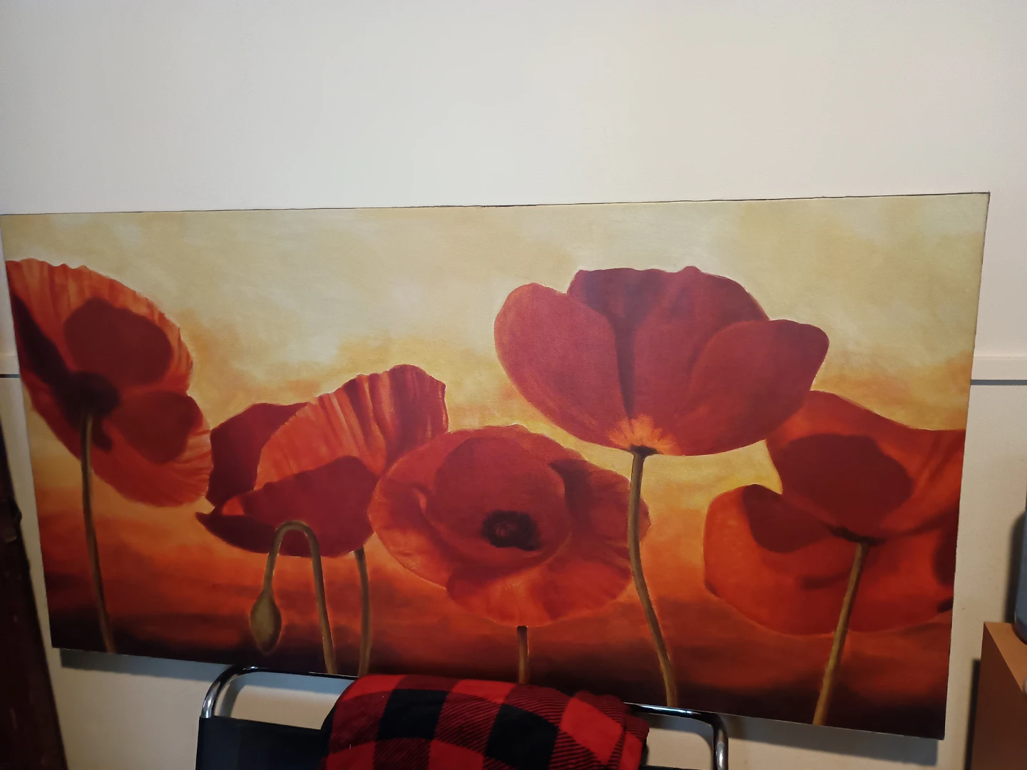 Large Canvas Wall Art - Red Poppies