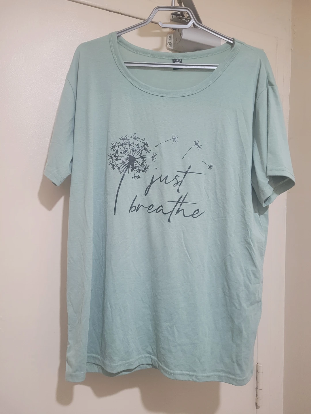 SHEIN T-Shirt - Light Blue, Graphic Print