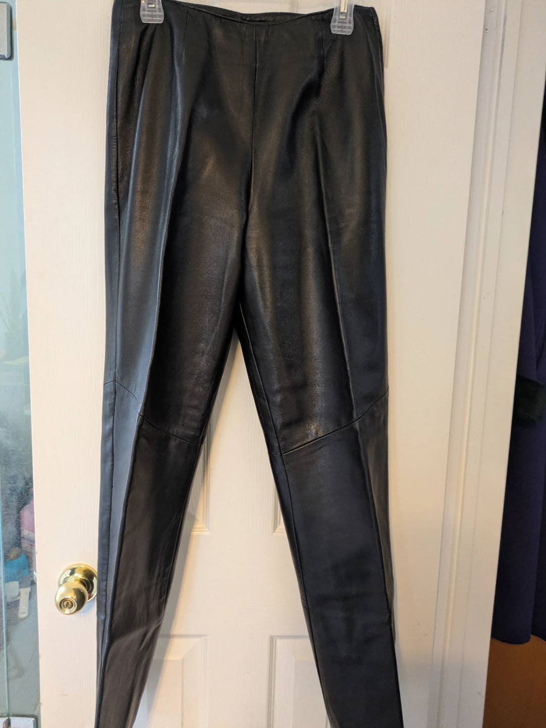 Danier Black real Leather Pants