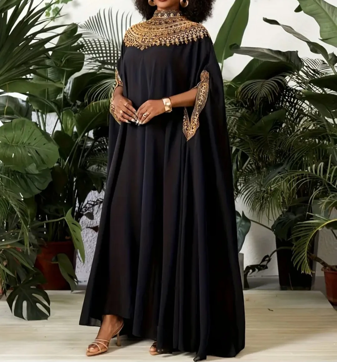 Black Kaftan with Gold Embroidery - photo 2