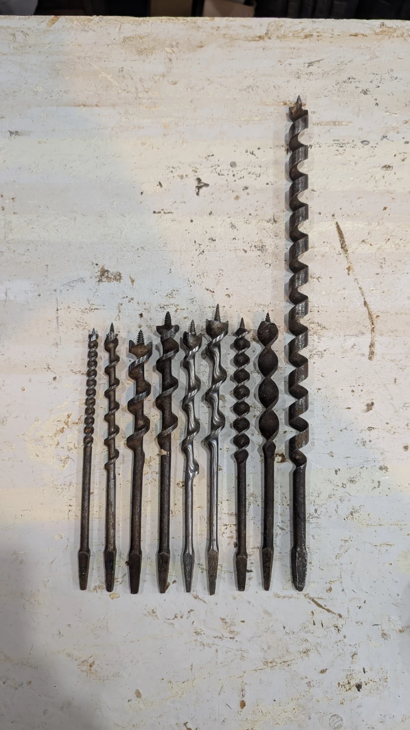 Vintage Auger Bit Set - 9 pcs