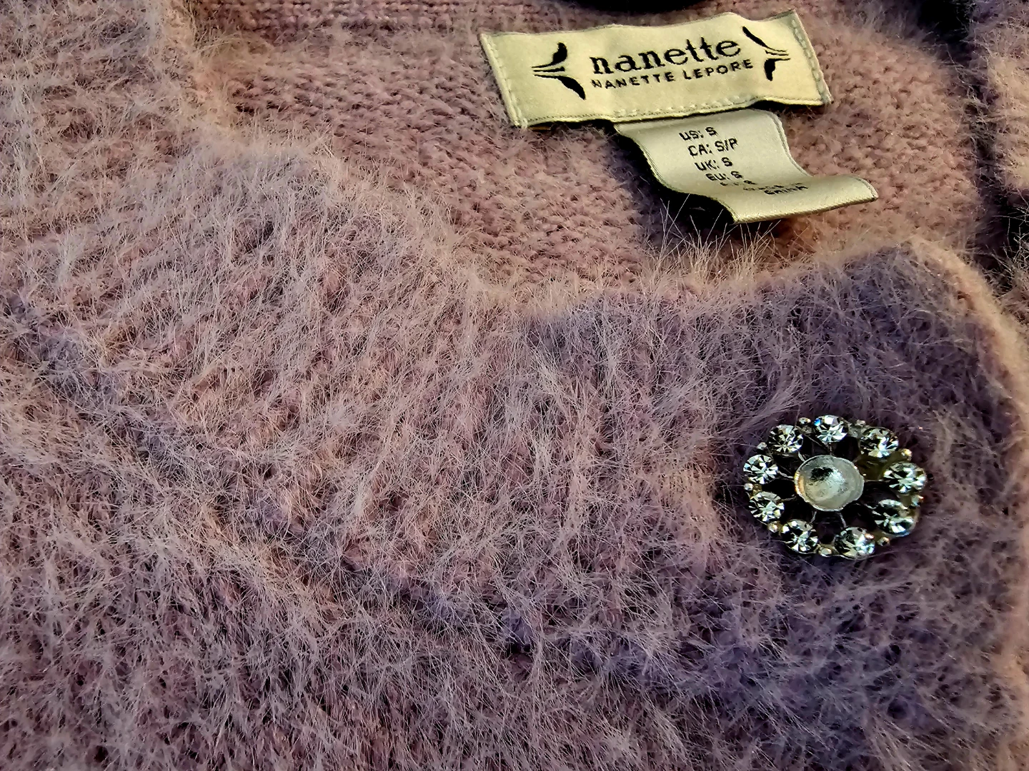 Nanette Lepore Cute Pink Fuzzy Cardigan Sweater - photo 3