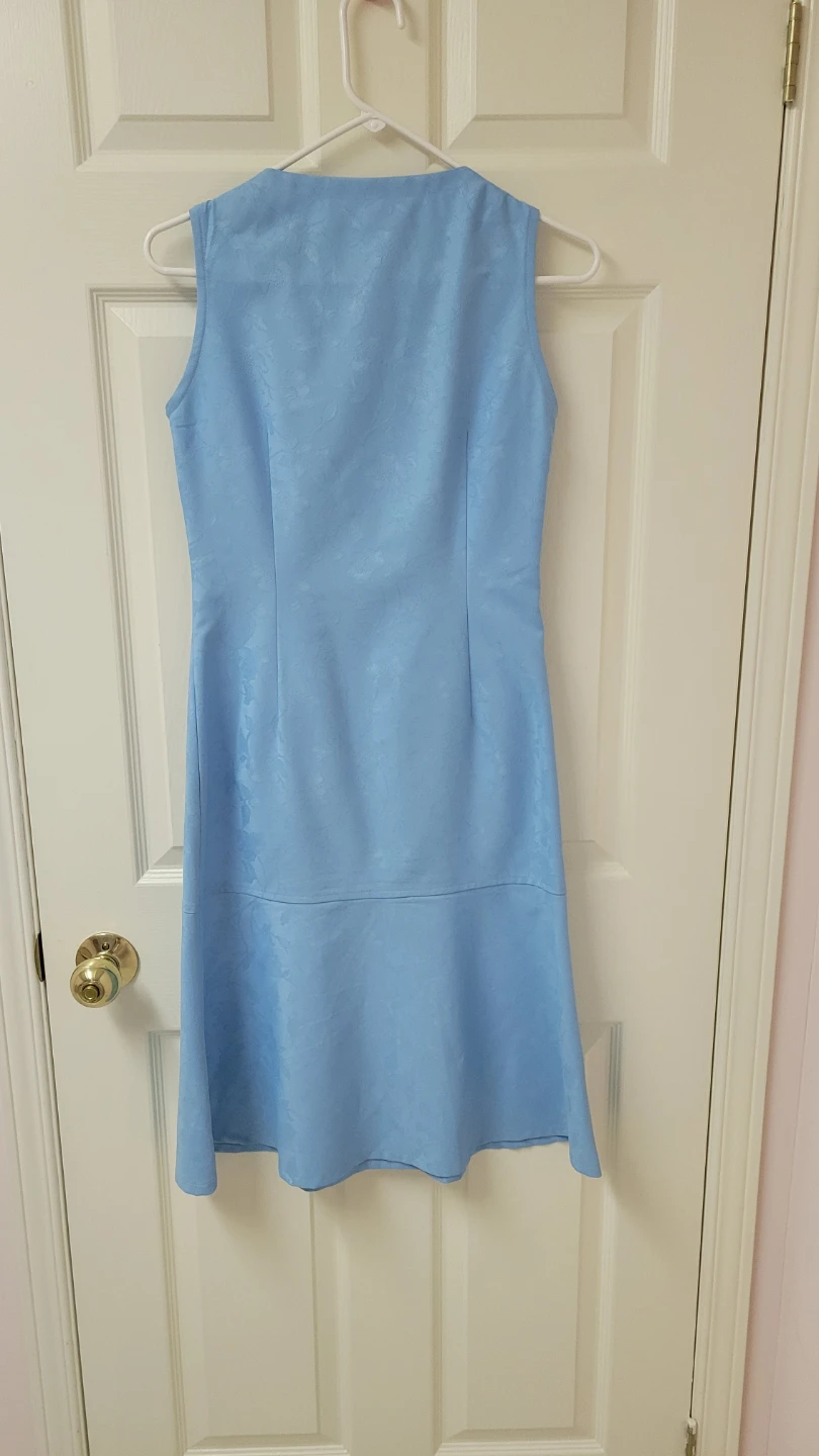 COBY Blue Cotton Dress and Cardigan Set Size S - photo 3