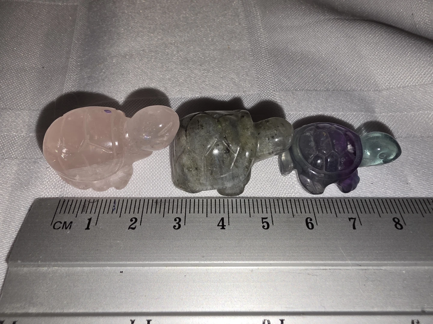 Set of 3 Crystal Turtle Carvings - photo 3