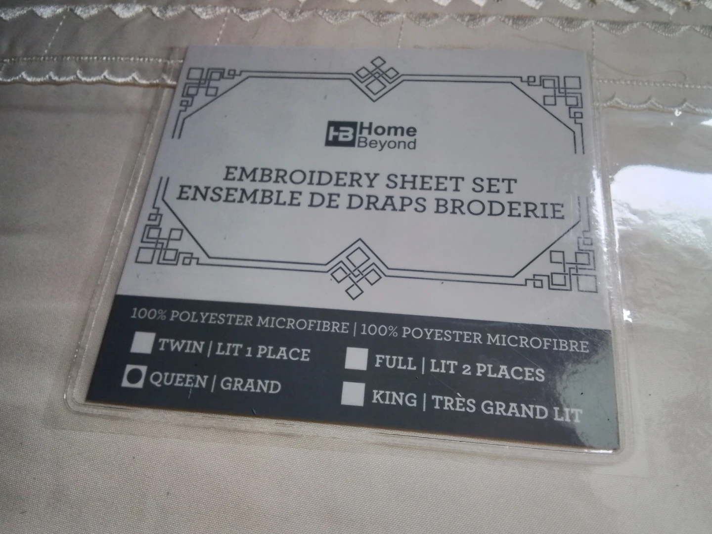 Home Beyond Queen Deep Pocket Sheet Set New - photo 2