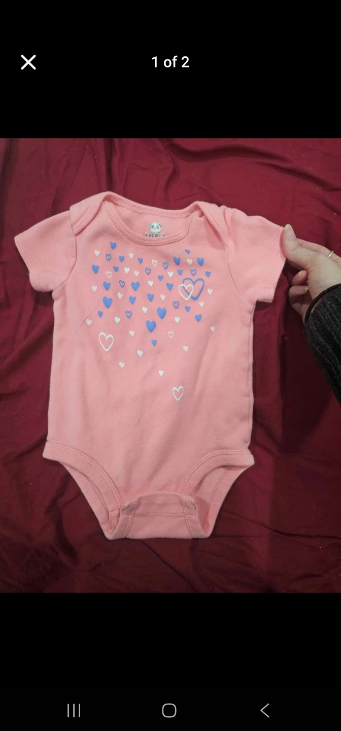 Reecoo Pink Heart Baby Onesie