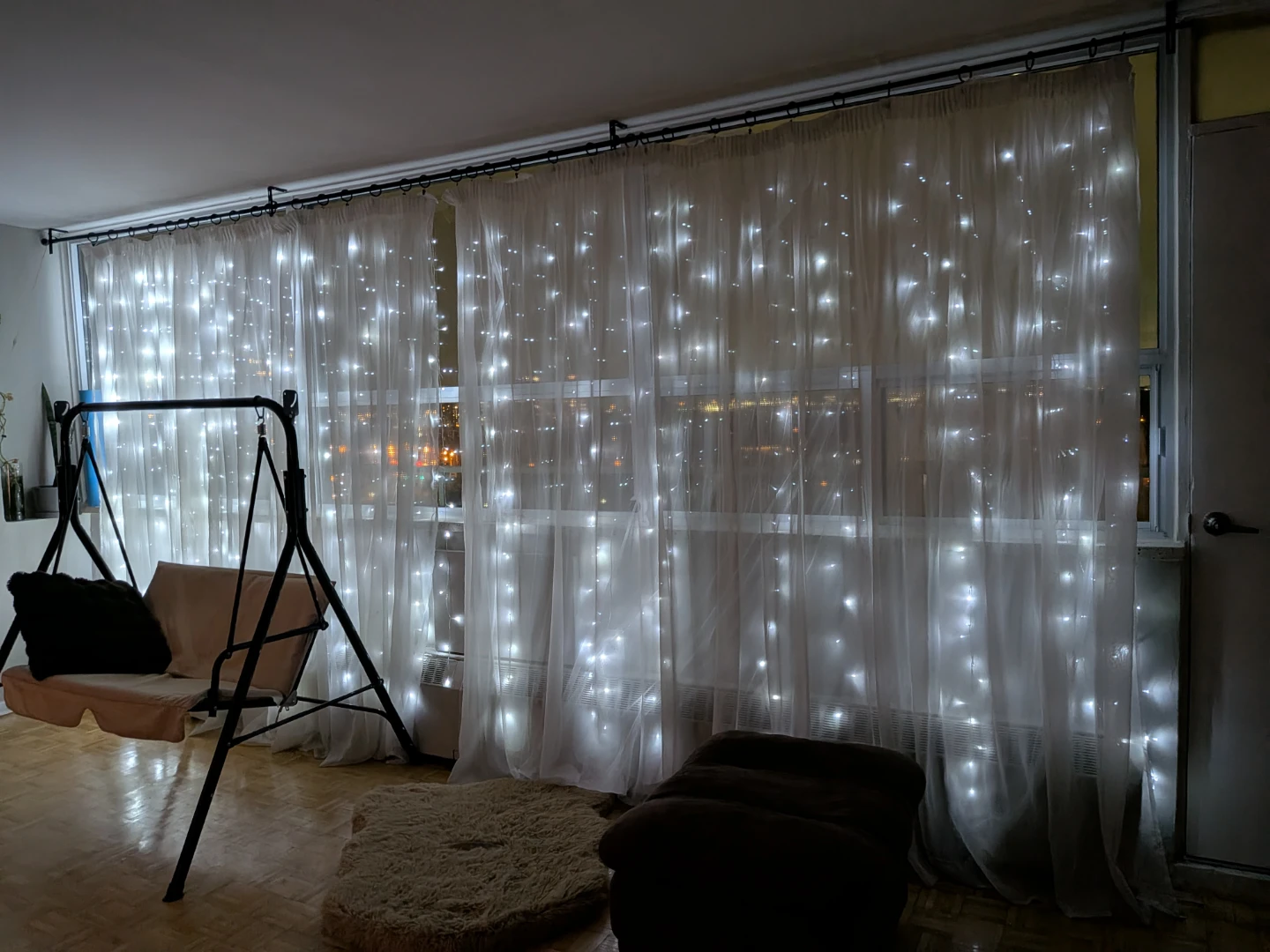 White Fairy String Lights Curtain Lights with curtains