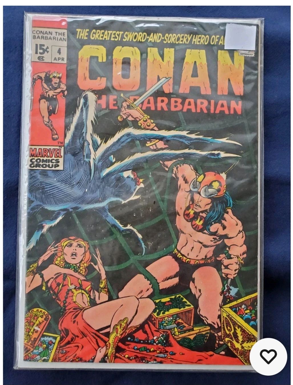 Conan the Barbarian Comic Book #4 Marvel Comics