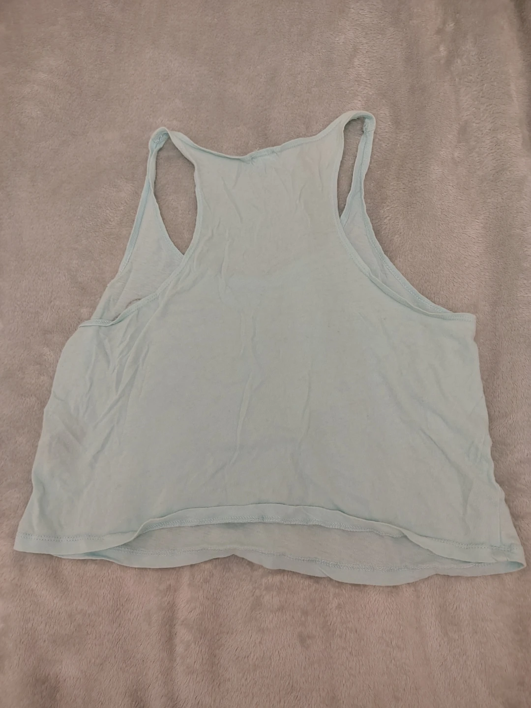 Light Blue mermaid Shell Graphic Crop Tank Top - photo 2