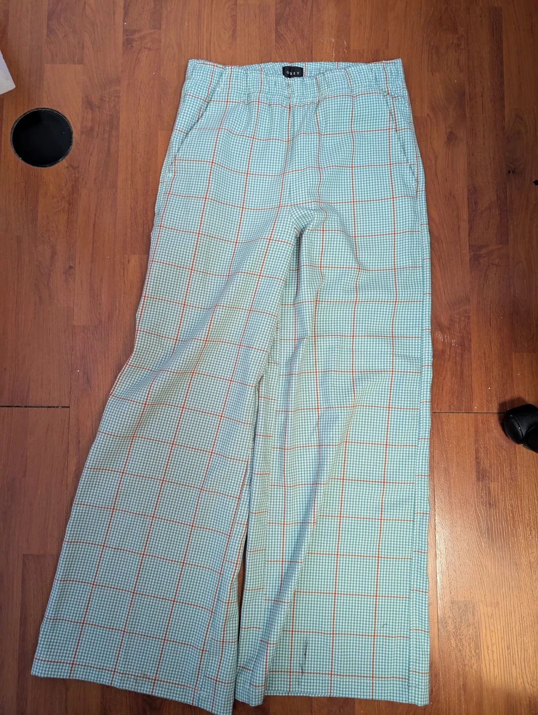 OBEY Plaid Wide Leg Pants - photo 2