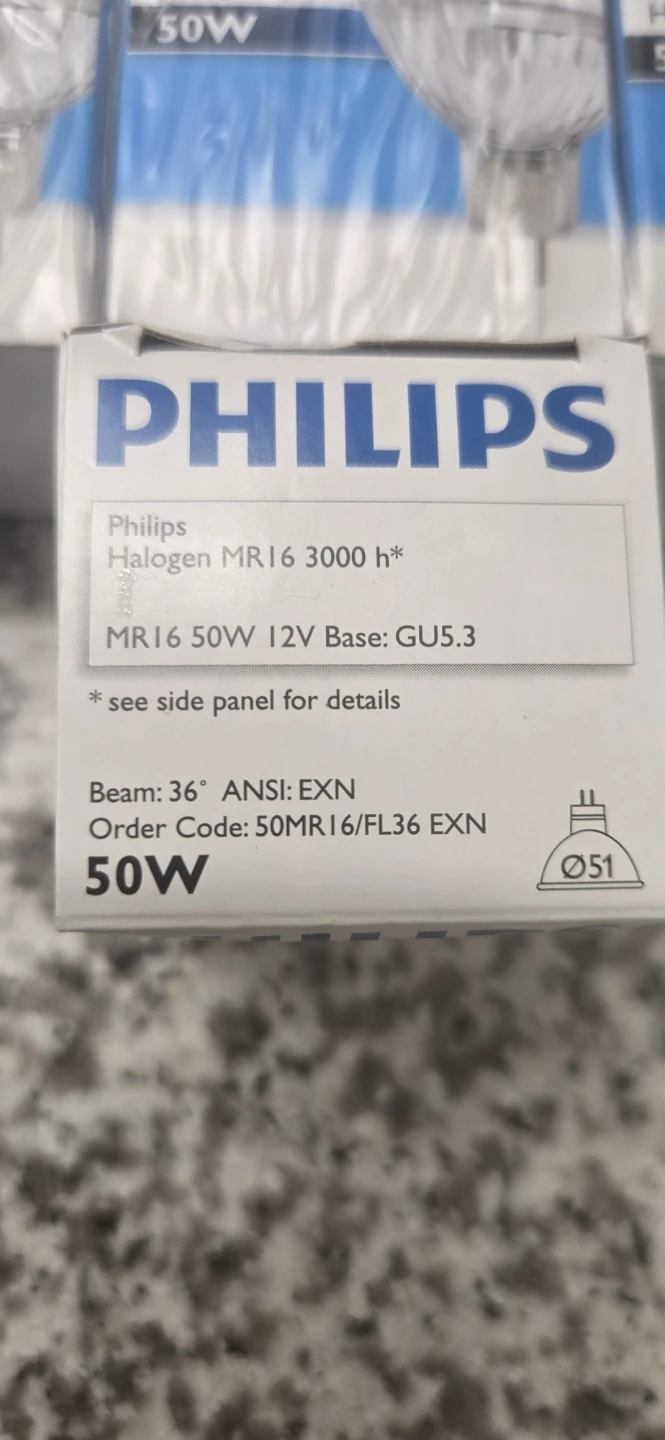 Philips Halogen MR16 50W Light Bulbs (3 Pack) - photo 2