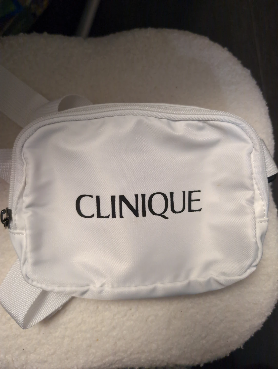 Clinique White Fanny Pack