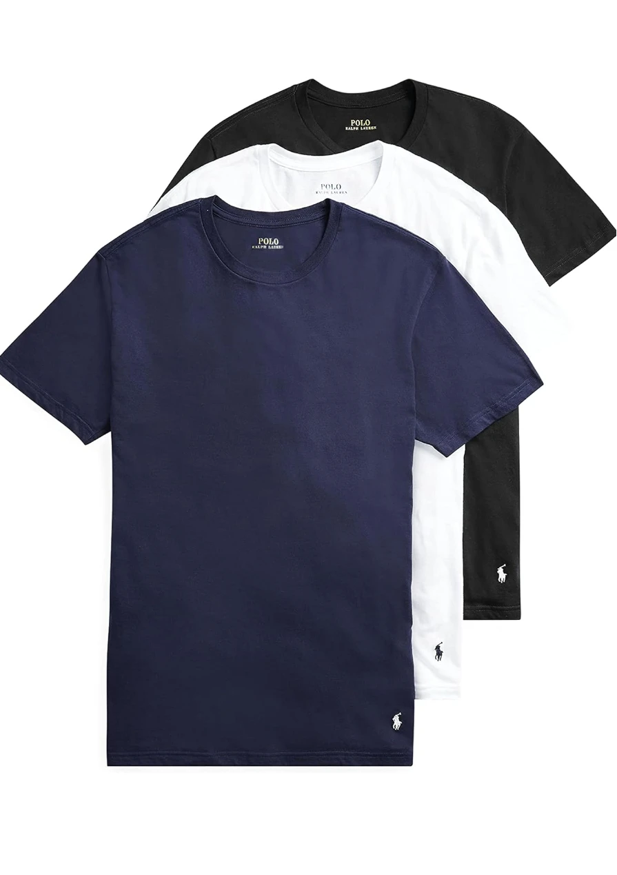 Polo Ralph Lauren Men's Slim Fit Cotton Crew T-Shirts (3-Pack)