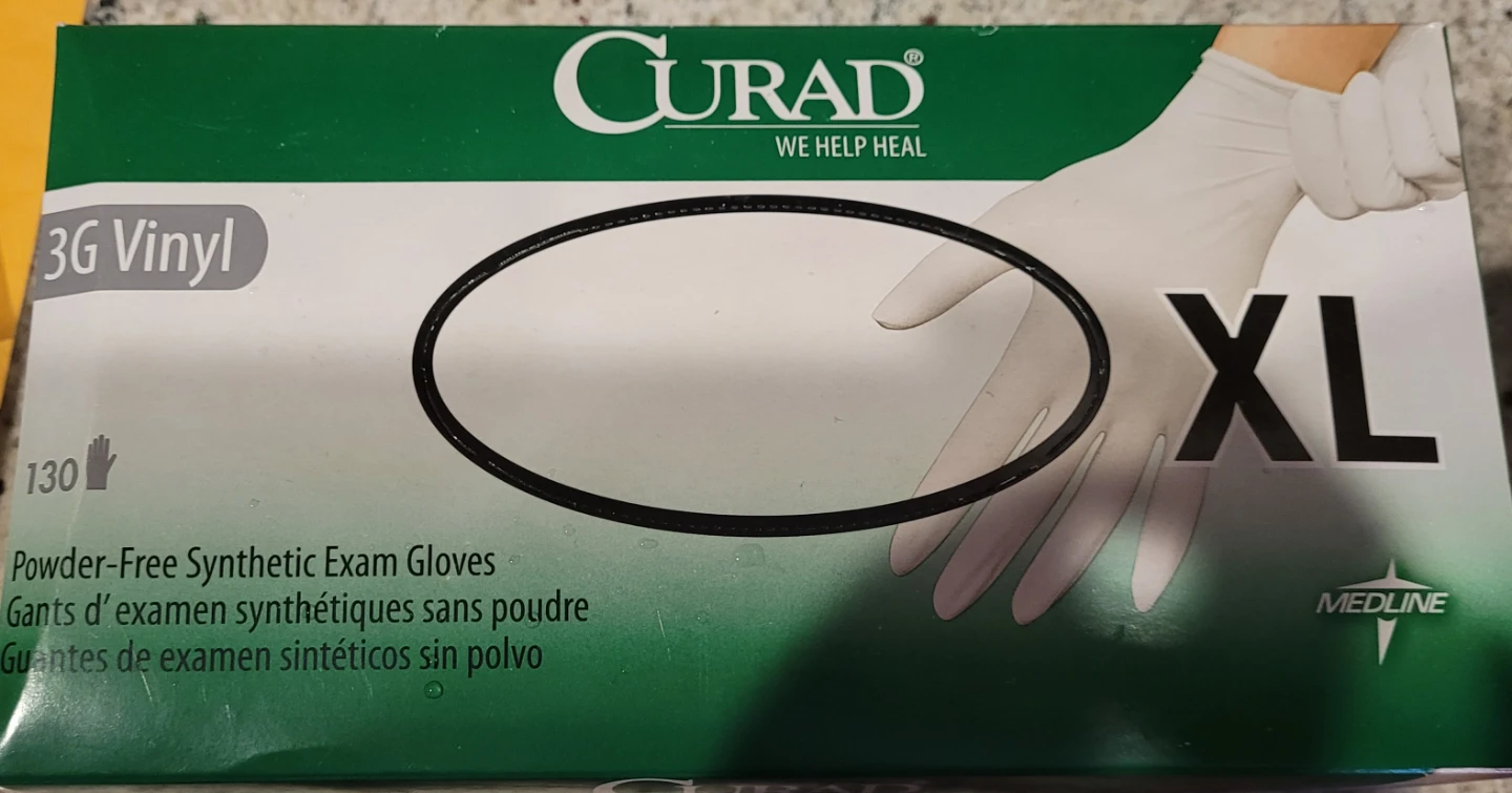 Curad XL Powder-Free Synthetic Exam Gloves (130 ct)