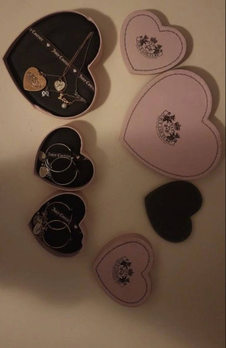 Juicy Couture Jewelry Set - Necklace & Hoop Earrings