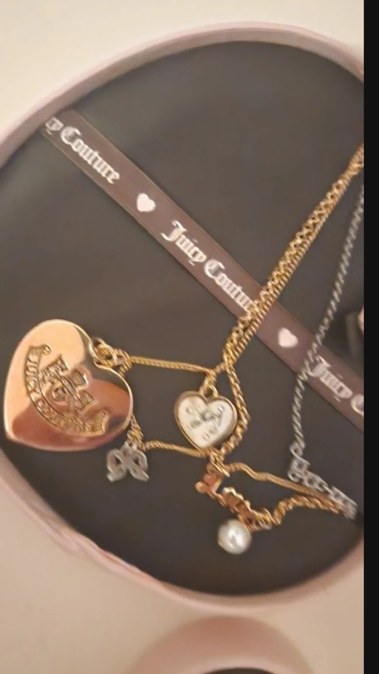 Juicy Couture Jewelry Set - Necklace & Hoop Earrings - photo 2