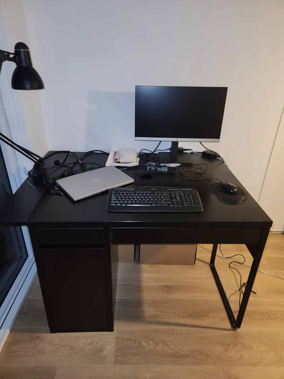 Black IKEA Micke Desk