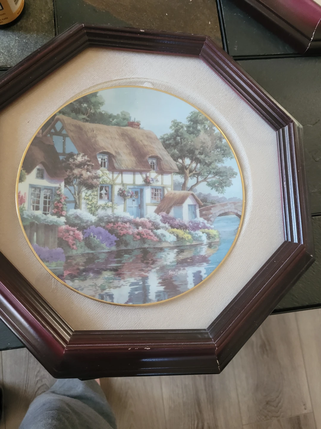 Decorative Plate with Cottage Scene