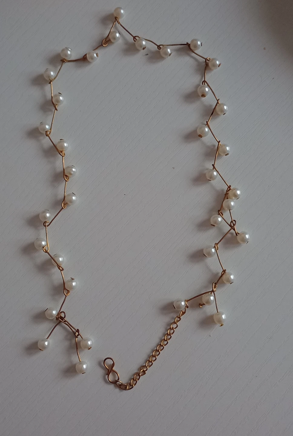 Gold Tone Faux Pearl Necklace - photo 2