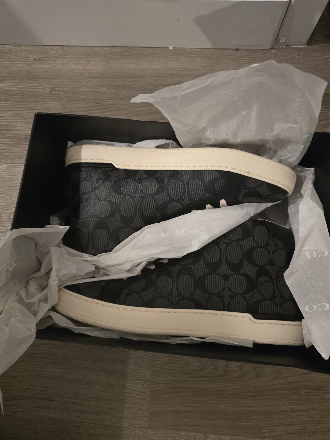 Coach High-Top Sneakers - Black Signature Print - photo 5