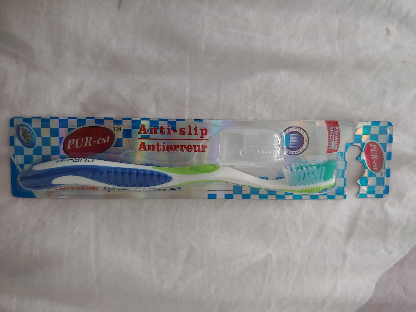 PUR-est Anti-slip Toothbrush Medium Bristles 🧡