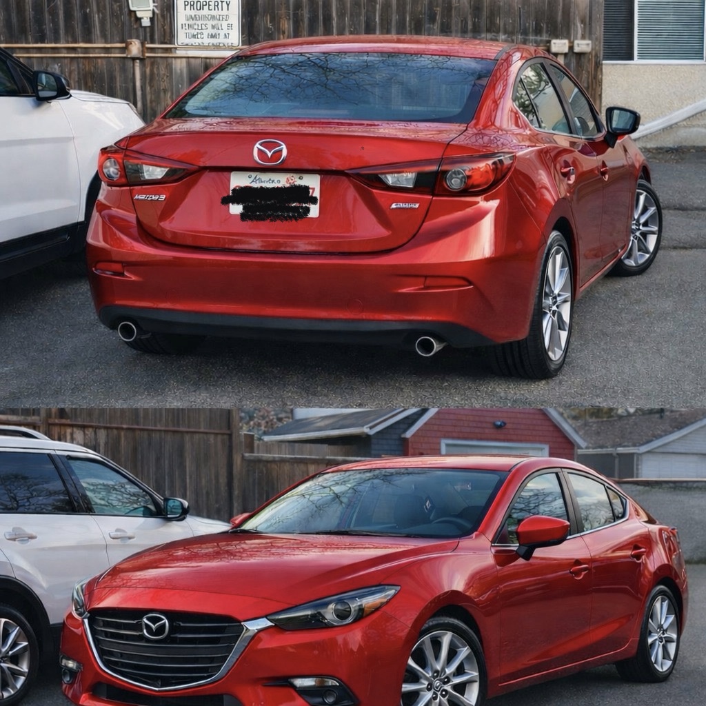 Red Mazda3 Sedan