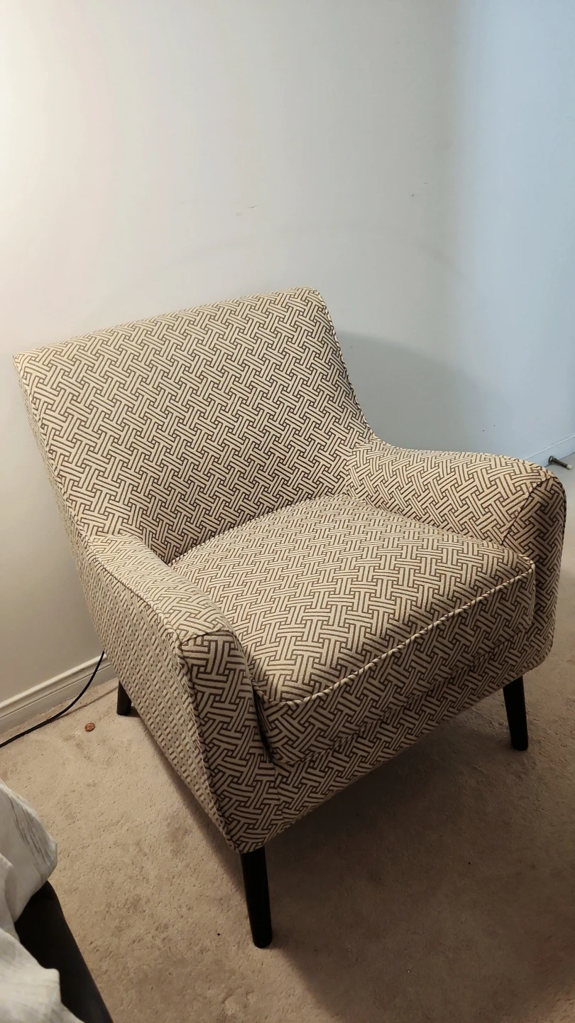 Accent Armchair with Geometric Pattern - photo 2
