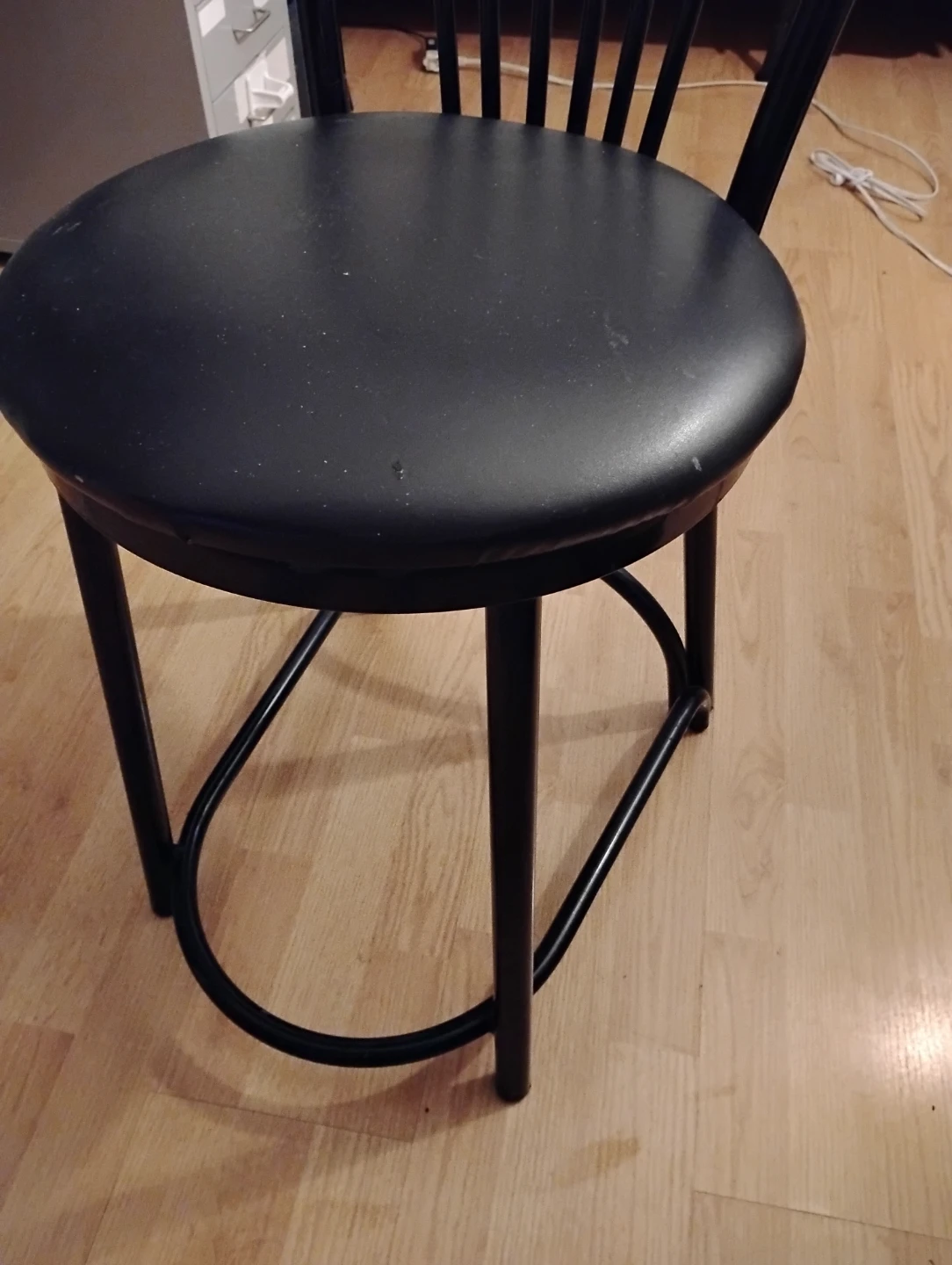 Black Metal Dining Chair with Padded Seat 🥕 - photo 4