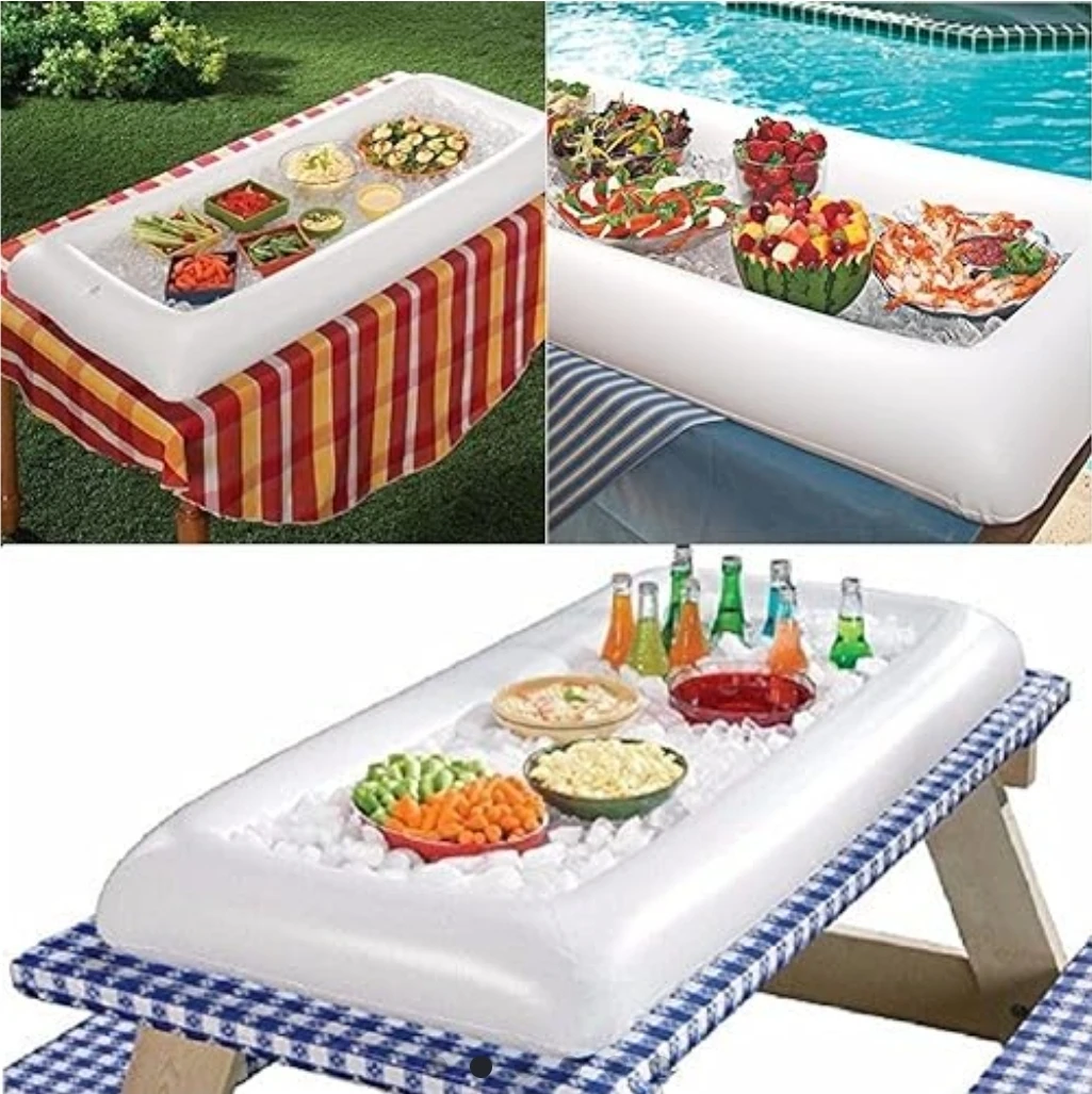 Inflatable Pool Table Serving Bar, 3 Pack w/ Pump, Large - photo 2