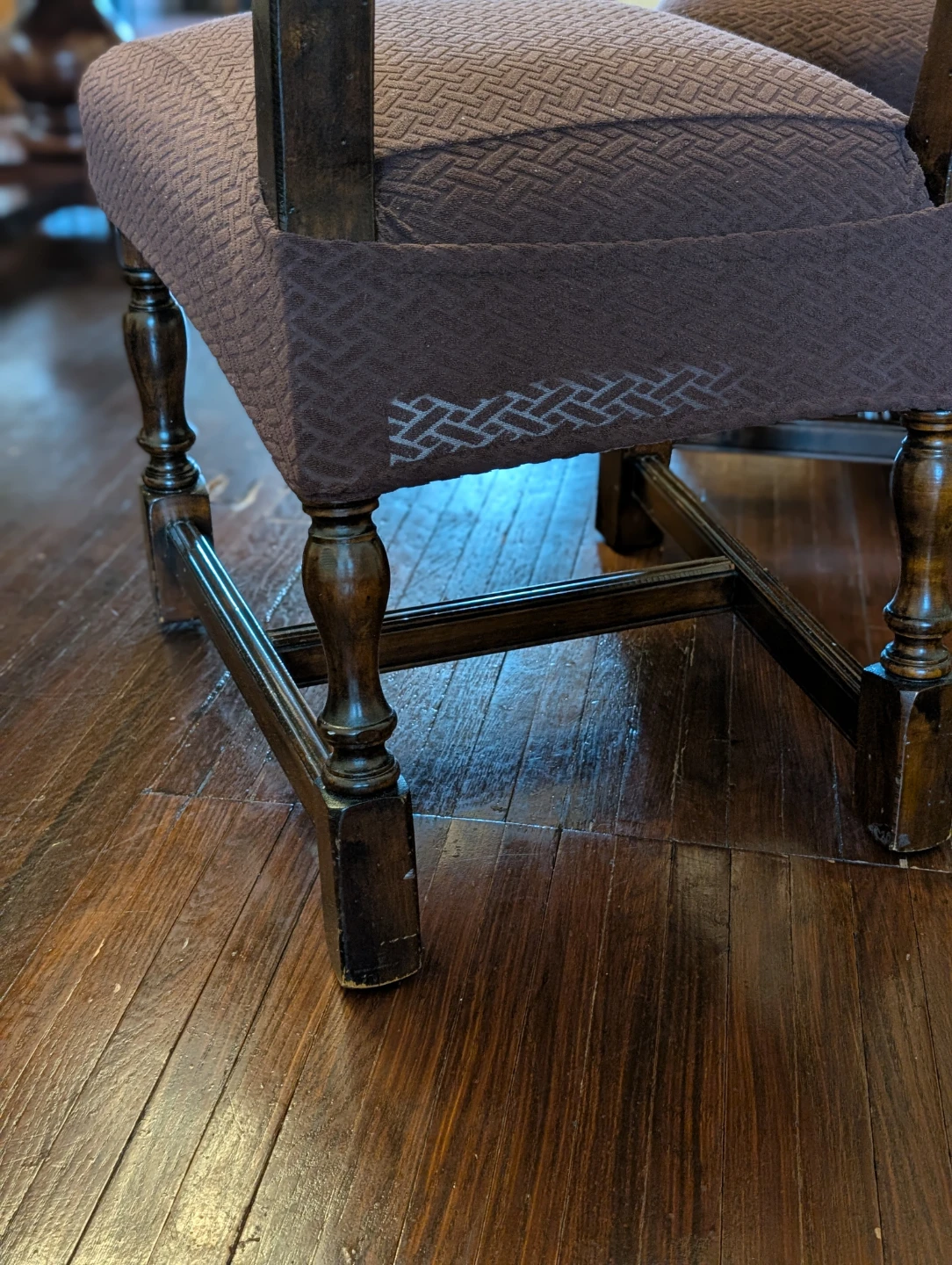 Set of 8 Vintage Upholstered Dining Chairs - photo 3