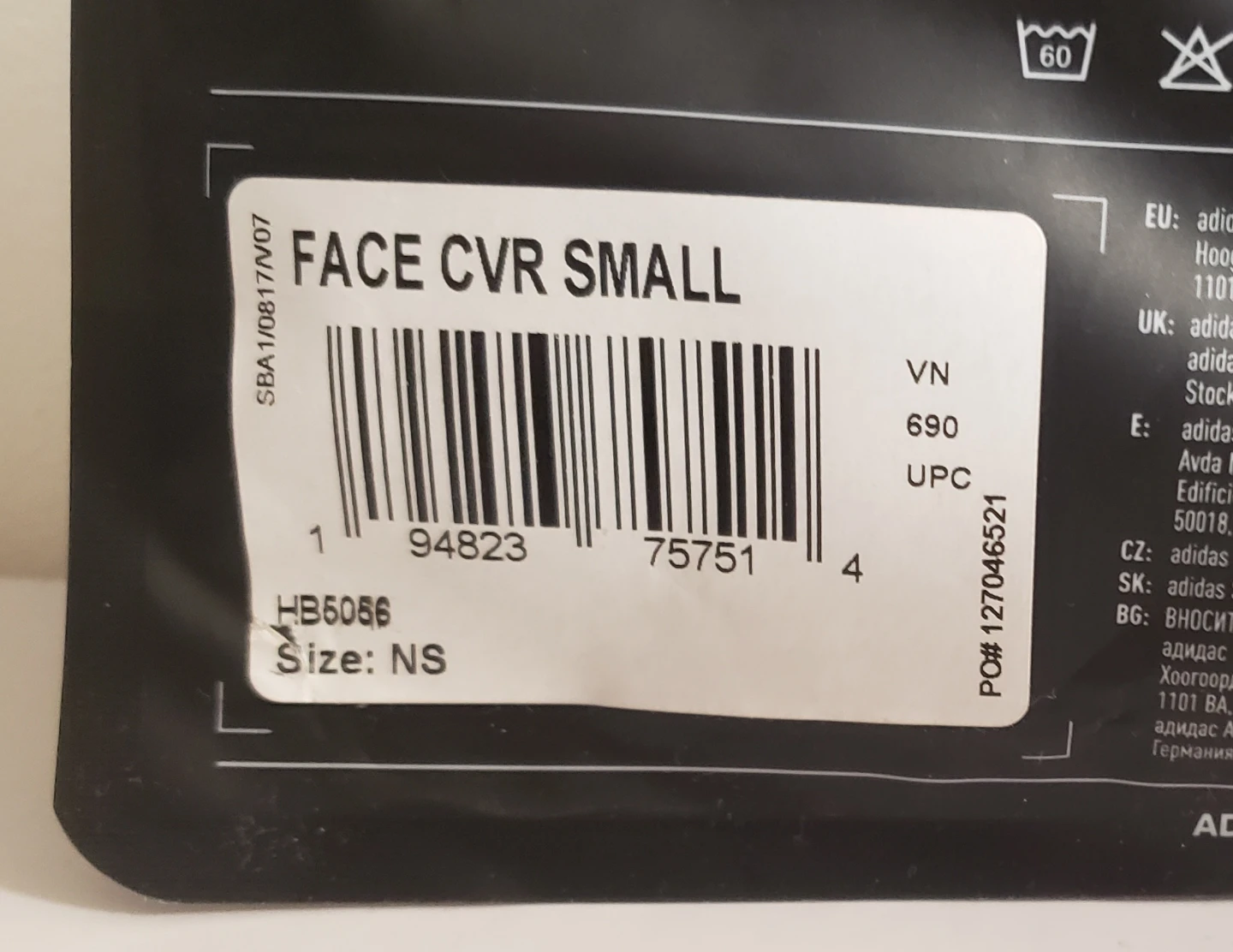 Brand new Adidas Face Cover 3Pcs Each Pack $15 - photo 3