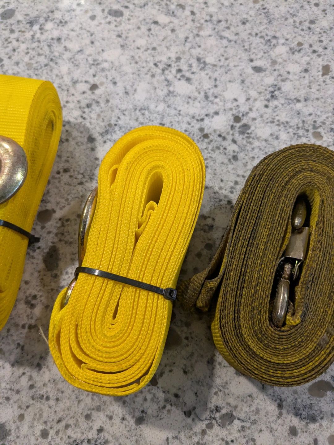 Yellow Tow Straps with Hooks - photo 4