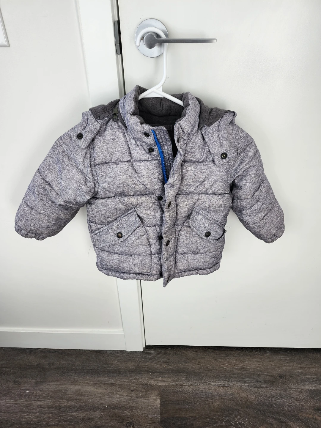 Baby Gap Puffer Jacket - Grey, Size 2