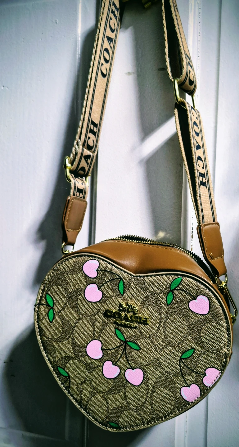 Coach Heart Cherry Print Crossbody Bag