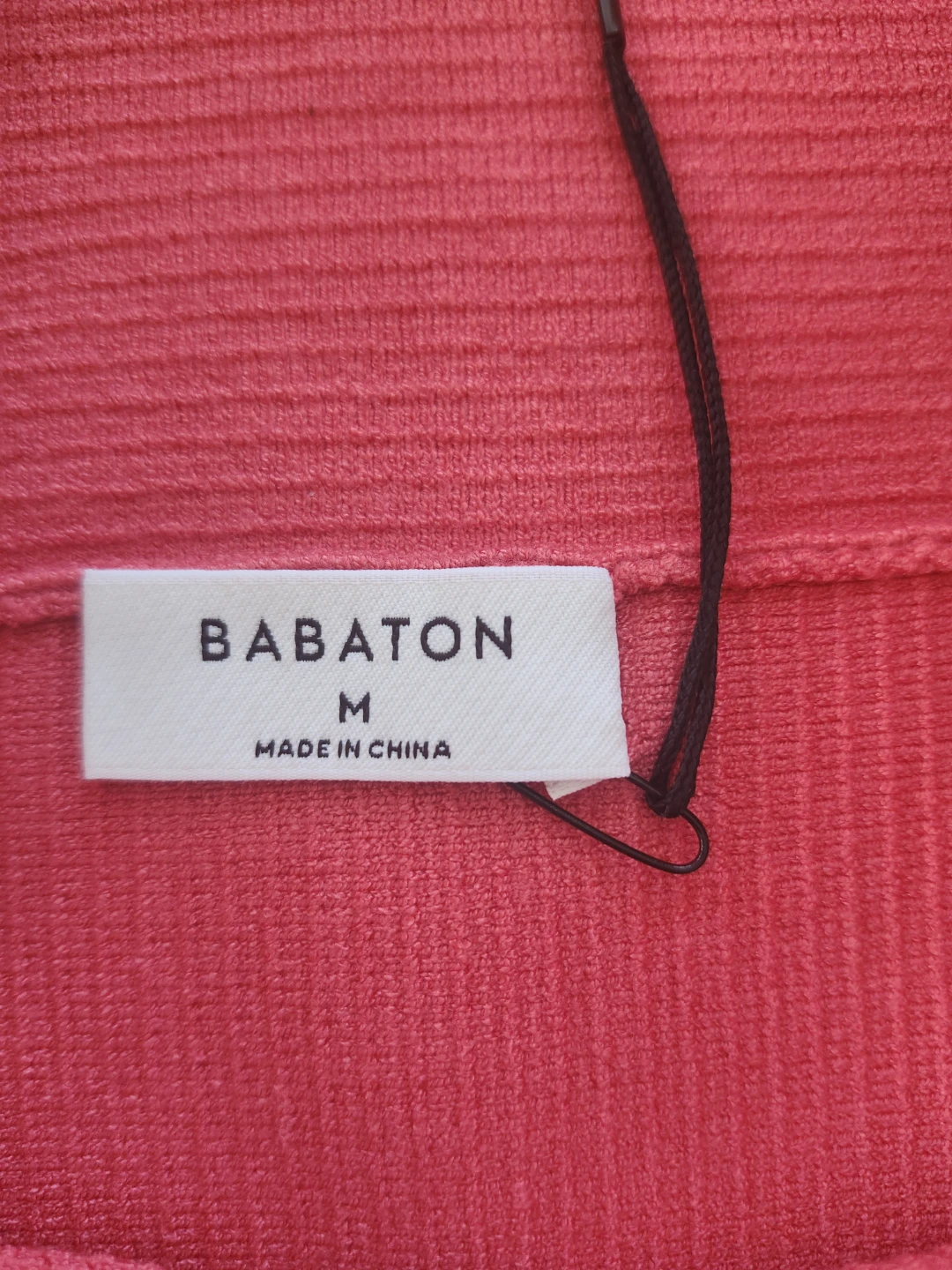 Babaton Pink Ribbed Off-the-Shoulder Top - Size M - photo 3