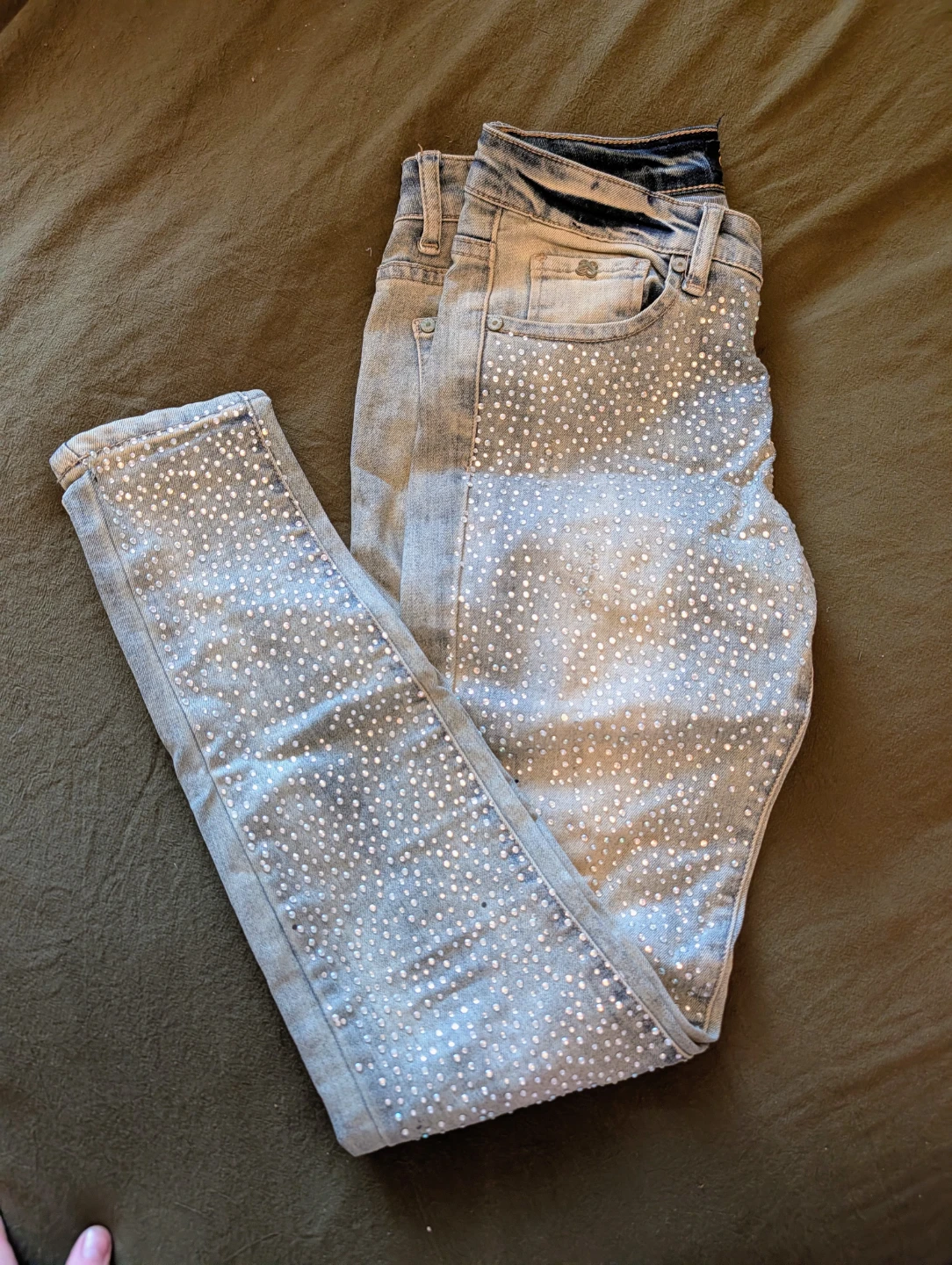 Sparkle Jeans Embellished Skinny Fit Size 5