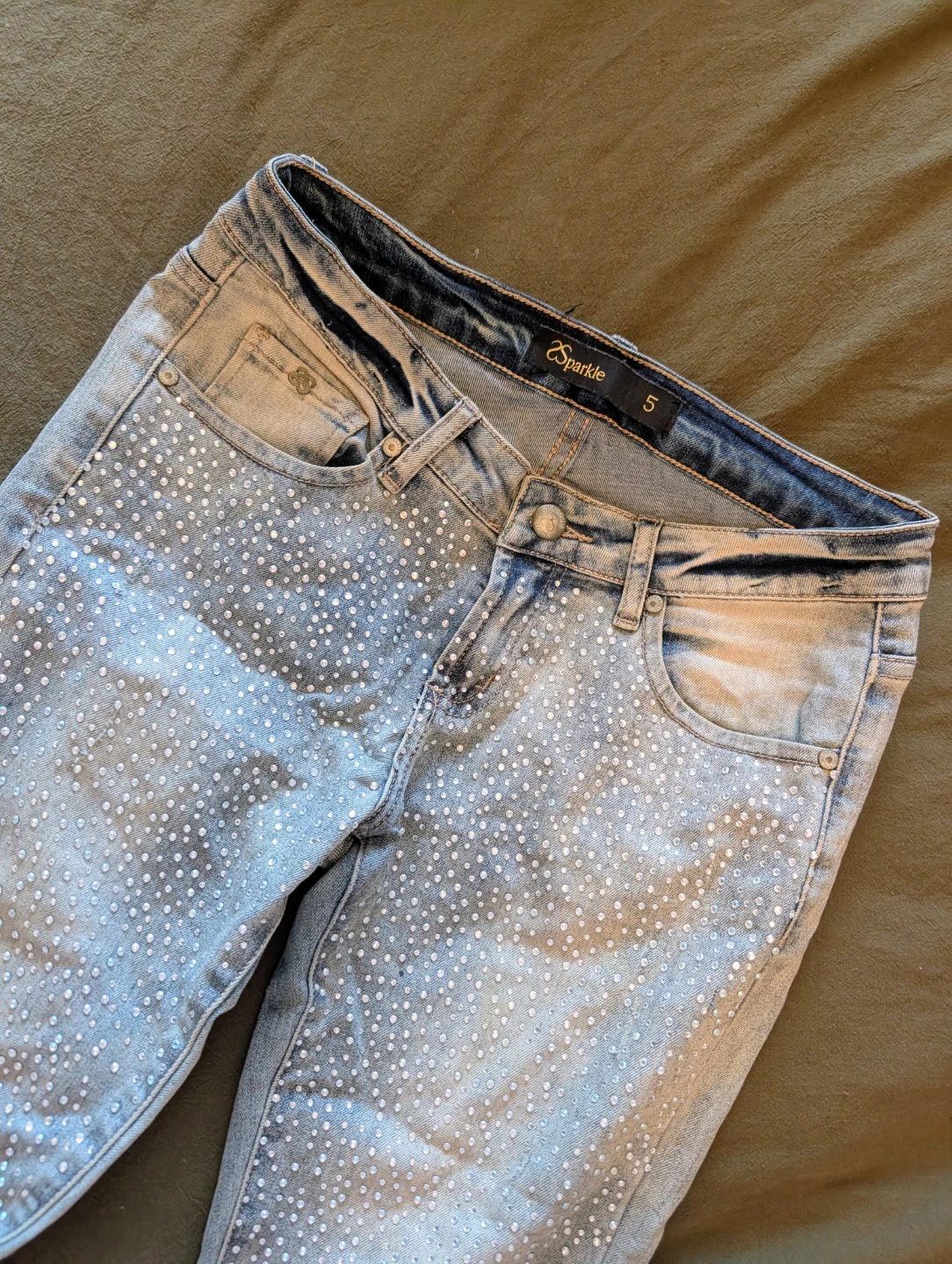 Sparkle Jeans Embellished Skinny Fit Size 5 - photo 2