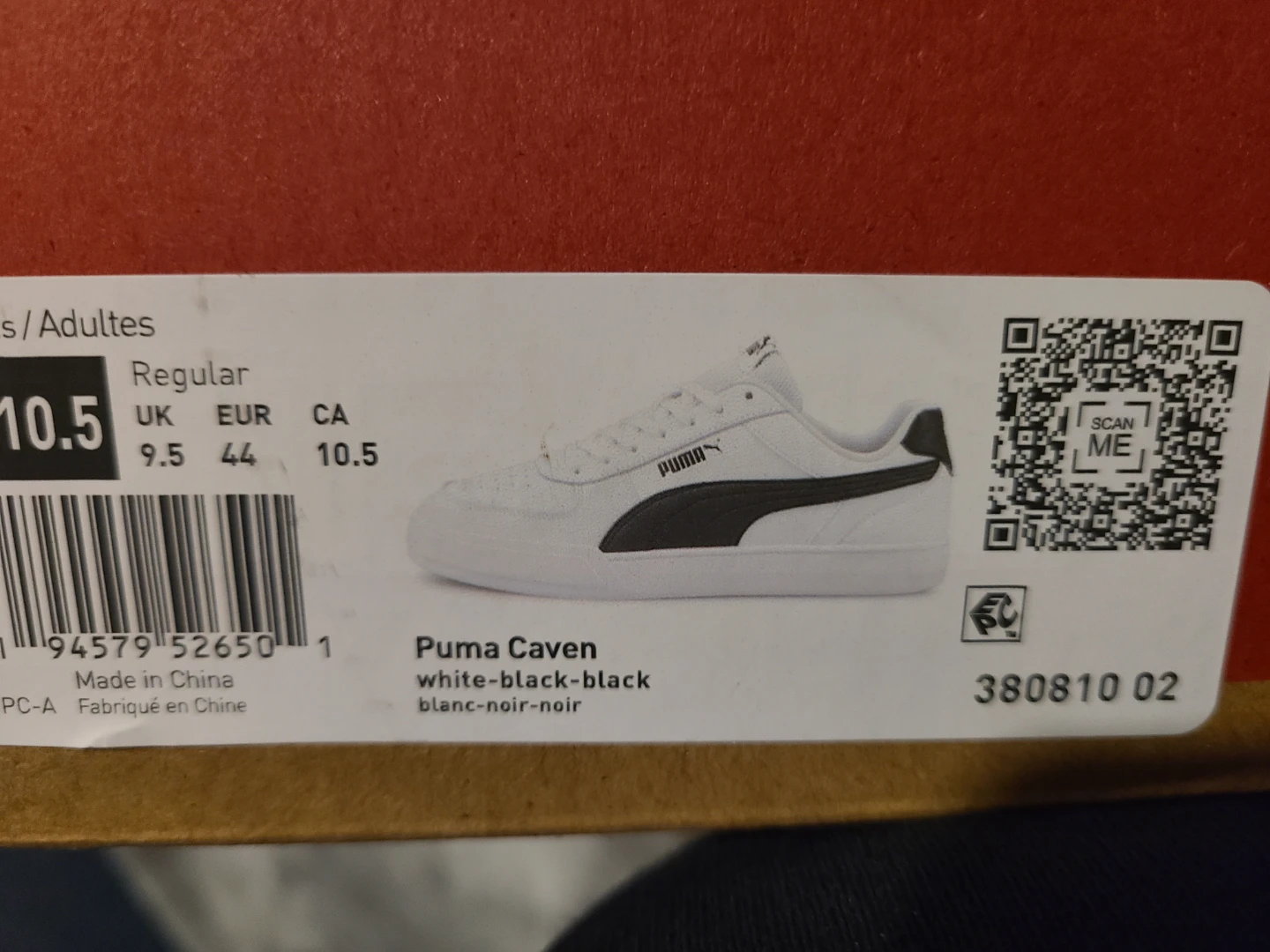 NEW ! Puma Caven White-Black-Black Sneakers - Size 10.5 - photo 4