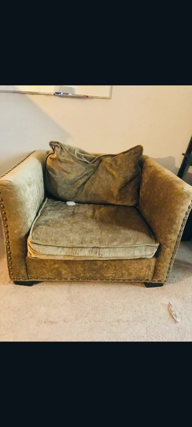 Vintage Olive Armchair/ Accent chair