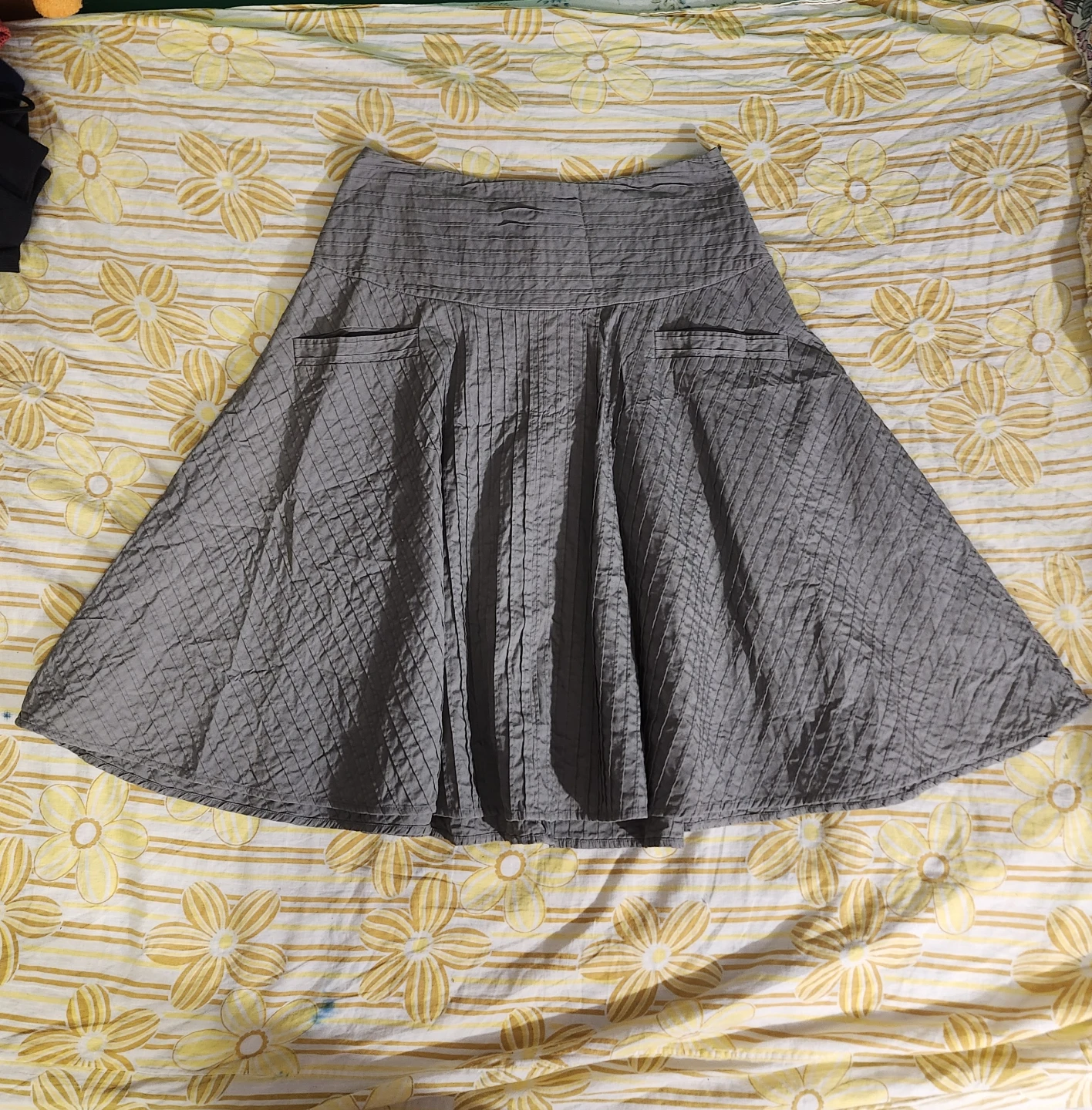 Grey Betsey Johnson A-Line skirt