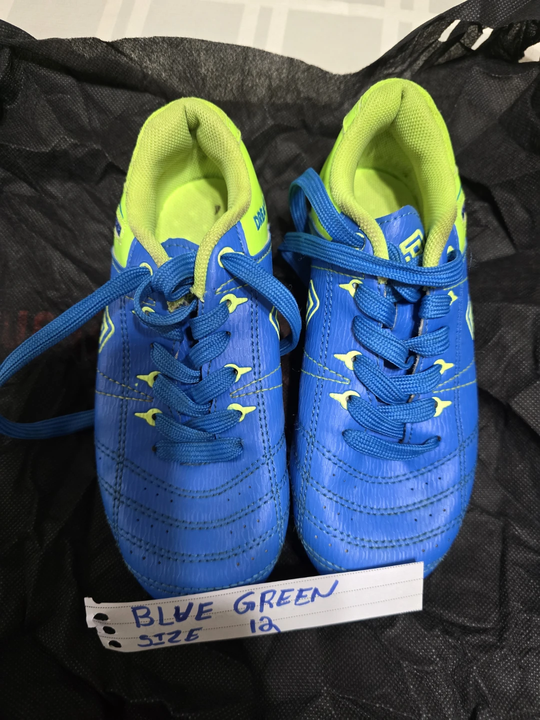 Kids Soccer Cleats - Blue/Green, Size 1a - photo 2